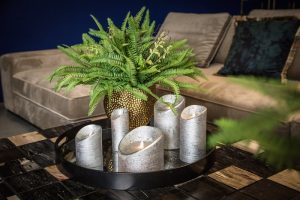 LED kaars PTMD Metallic Zilver