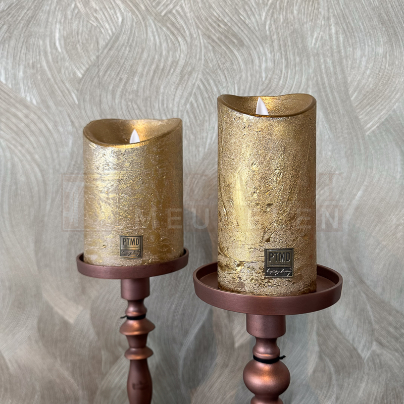 LED kaars PTMD Metallic Goud - Afbeelding 2