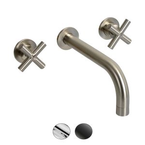 Plieger Cross 3-gats wandkraan