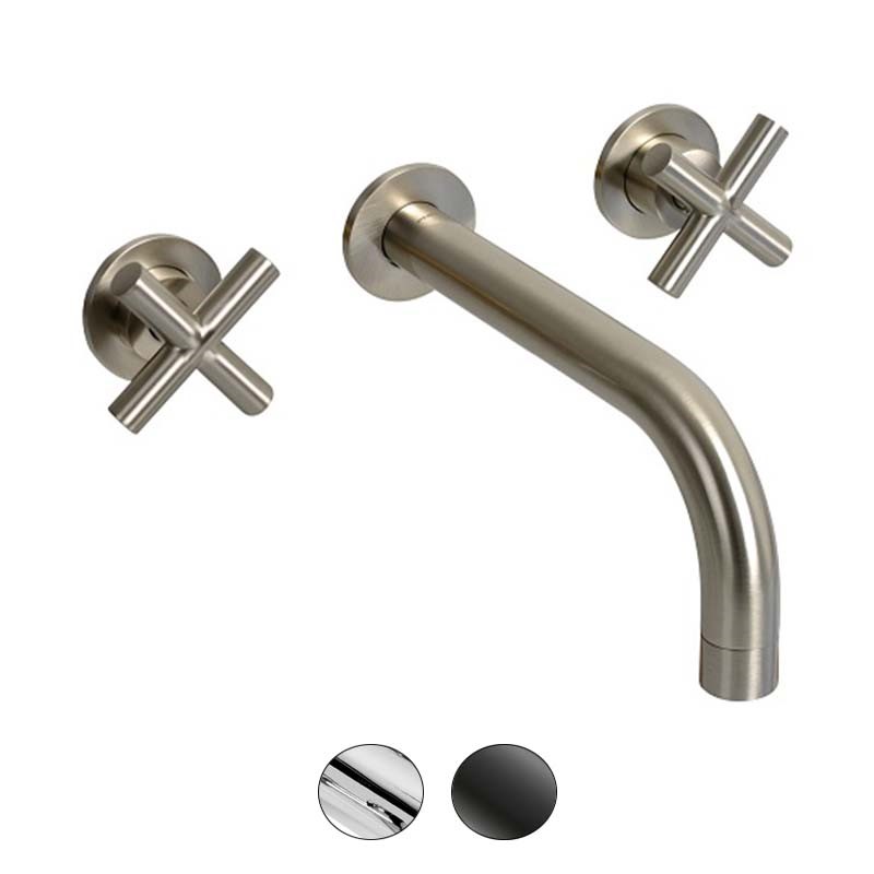 Plieger Cross 3-gats wandkraan