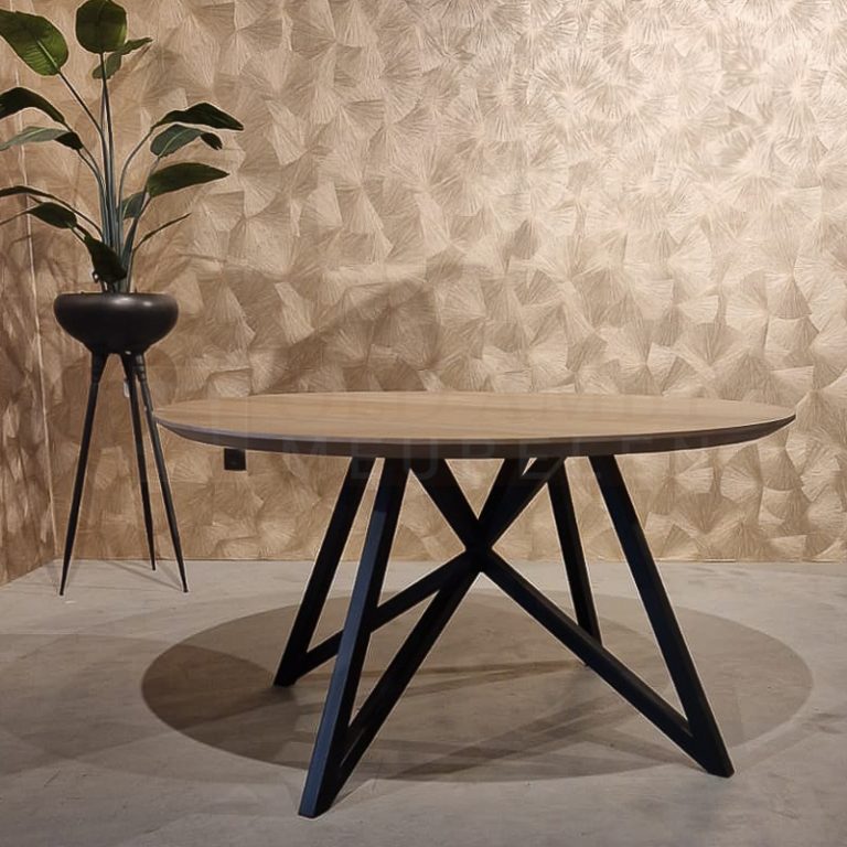 Eiken ronde tafel Femm - Afbeelding 2