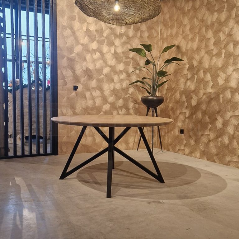 Eiken ronde tafel Femm - Afbeelding 5