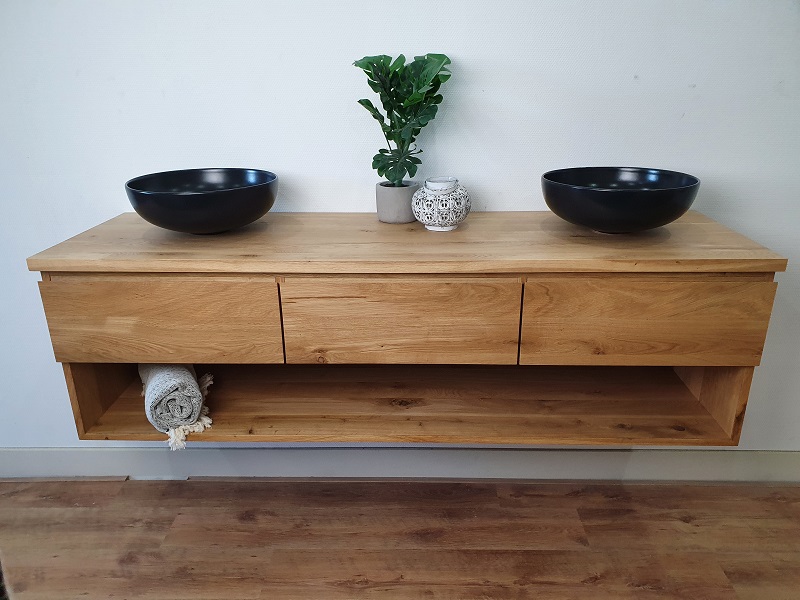 Eiken Badkamermeubel Johnny - Afbeelding 5