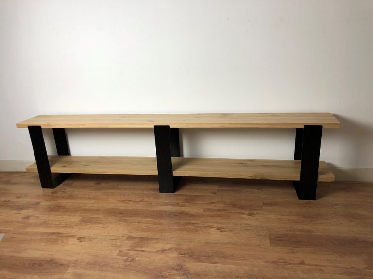 Eiken Sidetable Vuur - Afbeelding 4