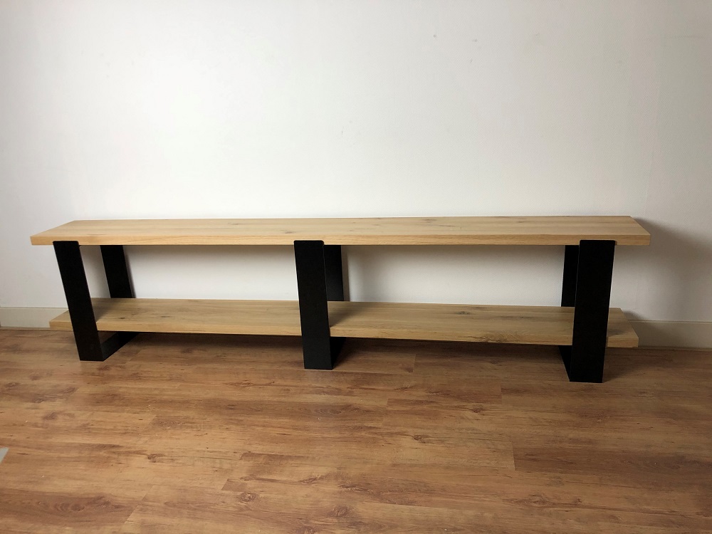 Eiken Sidetable Vuur - Afbeelding 4