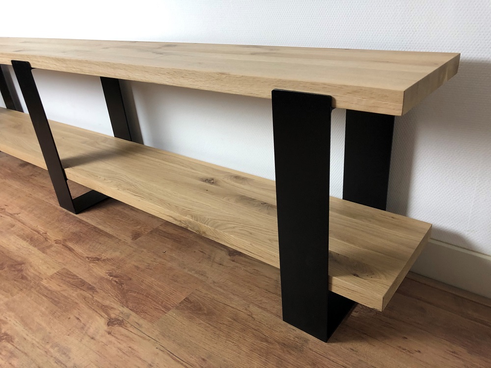 Eiken Sidetable Vuur - Afbeelding 6