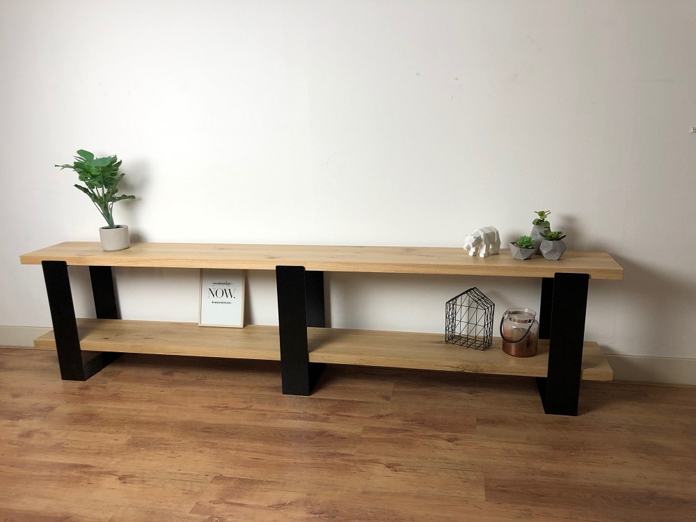 Eiken Sidetable Vuur - Afbeelding 2