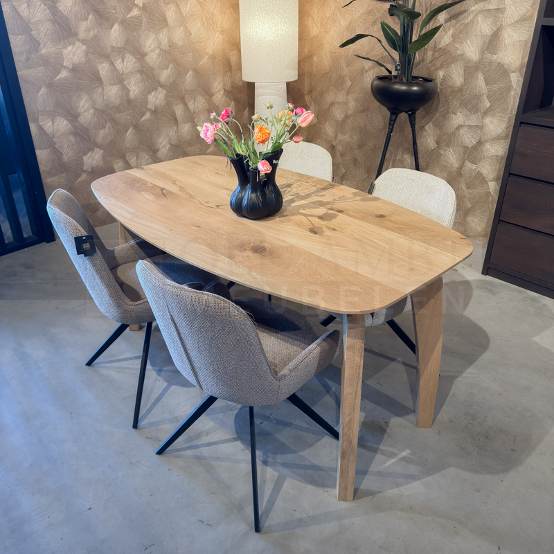 Eiken Deens ovale Tafel Diez - Afbeelding 3