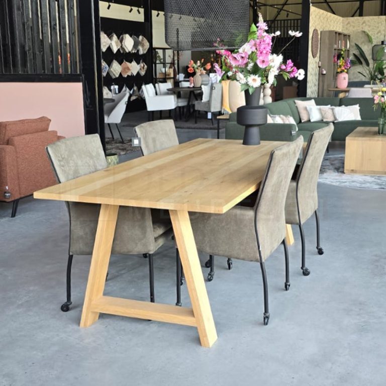 Eiken tafel Andre - Afbeelding 3