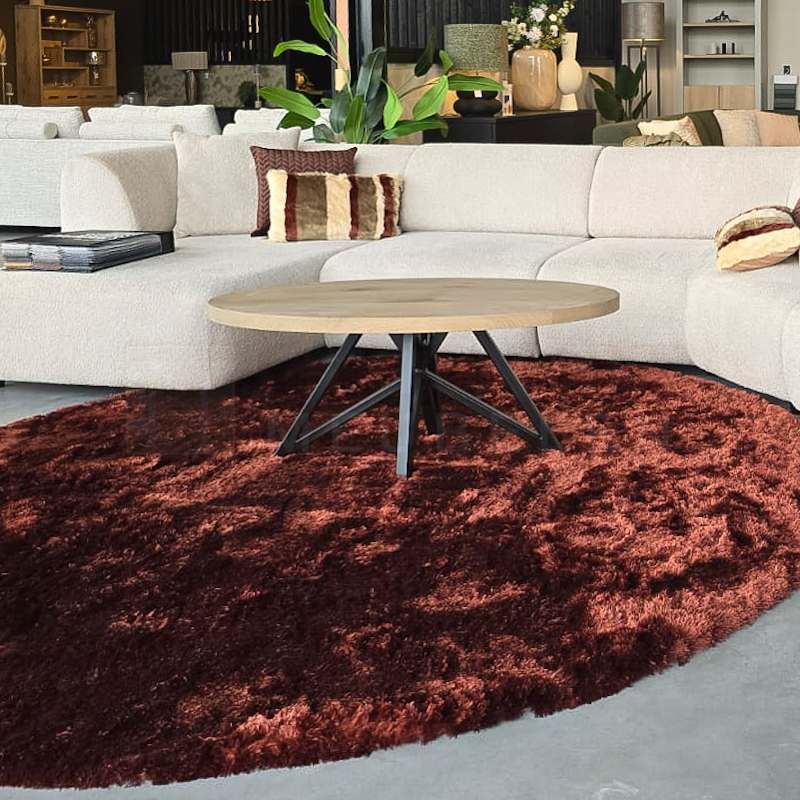 Eiken ovale Salontafel Andrea - Afbeelding 2