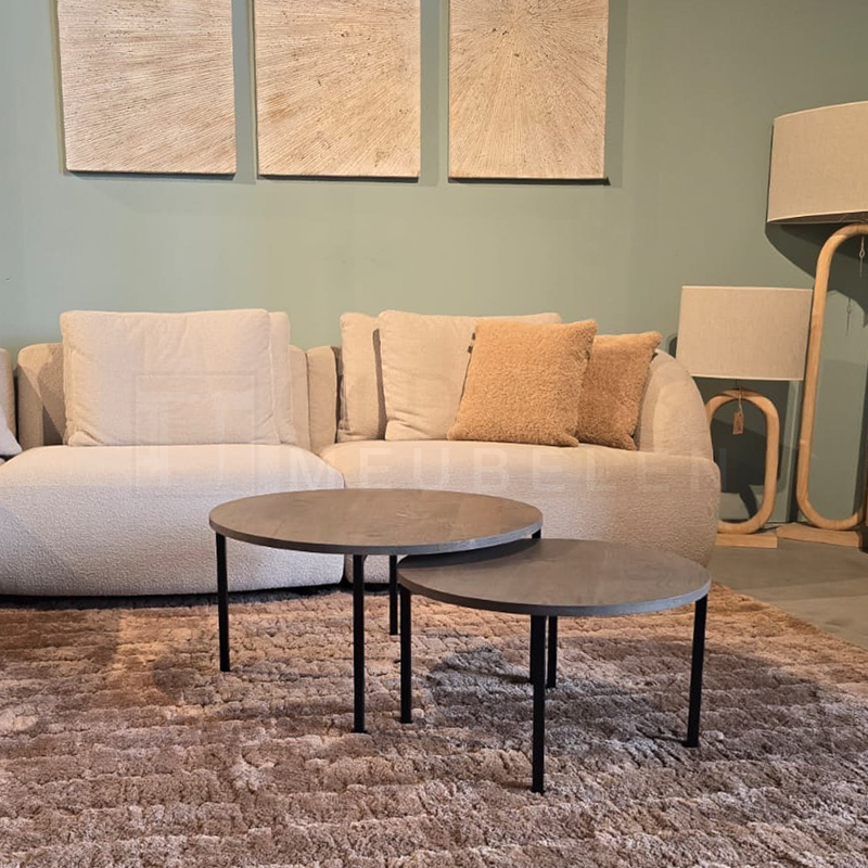 Eiken Salontafel set Anton - Afbeelding 2