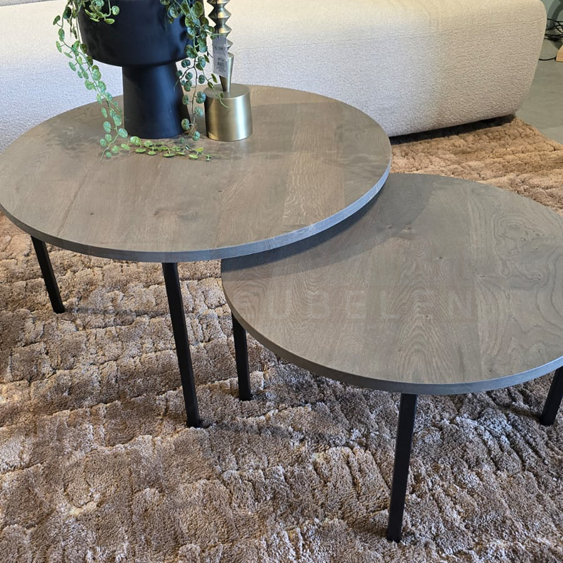 Eiken Salontafel set Anton - Afbeelding 7