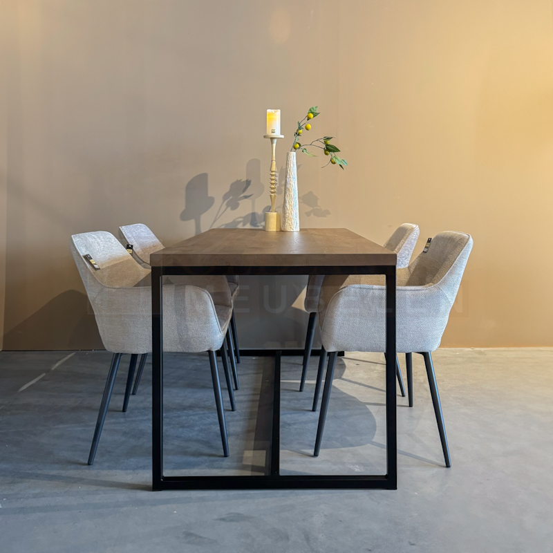 Eiken tafel Fernando met Ligger - Afbeelding 3