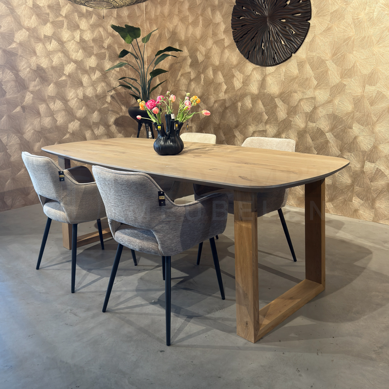 Eiken Deens ovale tafel Freek - Afbeelding 3