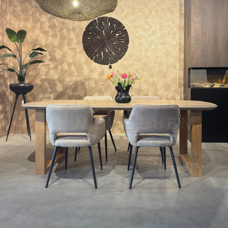 Eiken Deens ovale tafel Freek - Afbeelding 6