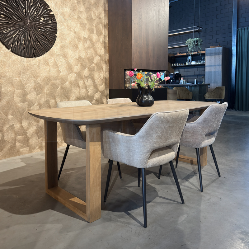 Eiken Deens ovale tafel Freek - Afbeelding 10