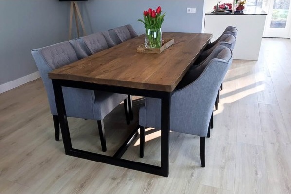 Eiken tafel Gwenn - Afbeelding 2