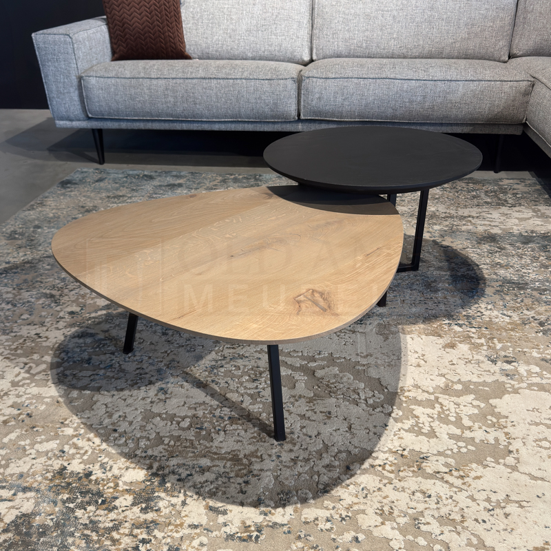 Eiken Salontafel Set Jessie - Afbeelding 2