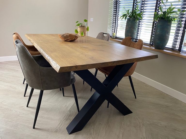 Eiken tafel Joppe - Afbeelding 3
