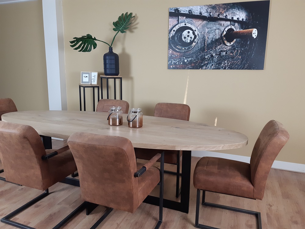 Eiken ovale tafel Jort - Afbeelding 5