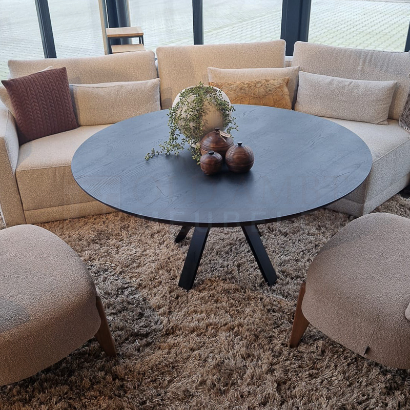 Eiken ronde Lowdining tafel - Afbeelding 2