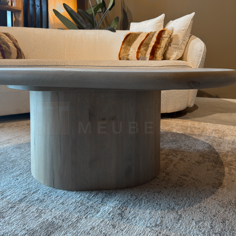 Eiken Salontafel Pebble - Afbeelding 6