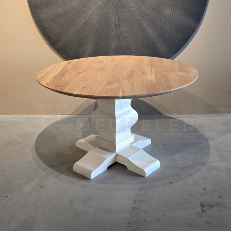 Eiken ronde tafel Remy - Afbeelding 2
