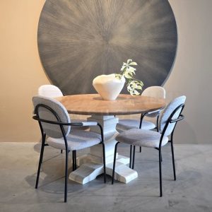 Eiken ronde tafel Remy