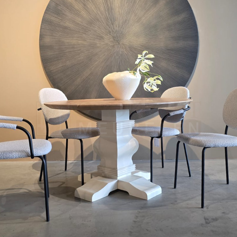 Eiken ronde tafel Remy - Afbeelding 5