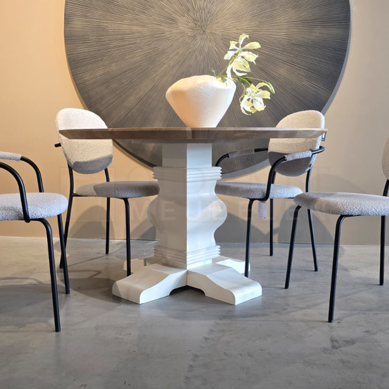 Eiken ronde tafel Remy - Afbeelding 6