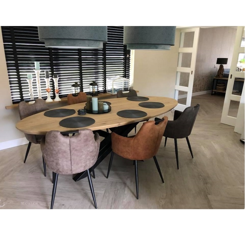 Eiken ovale tafel Sharon