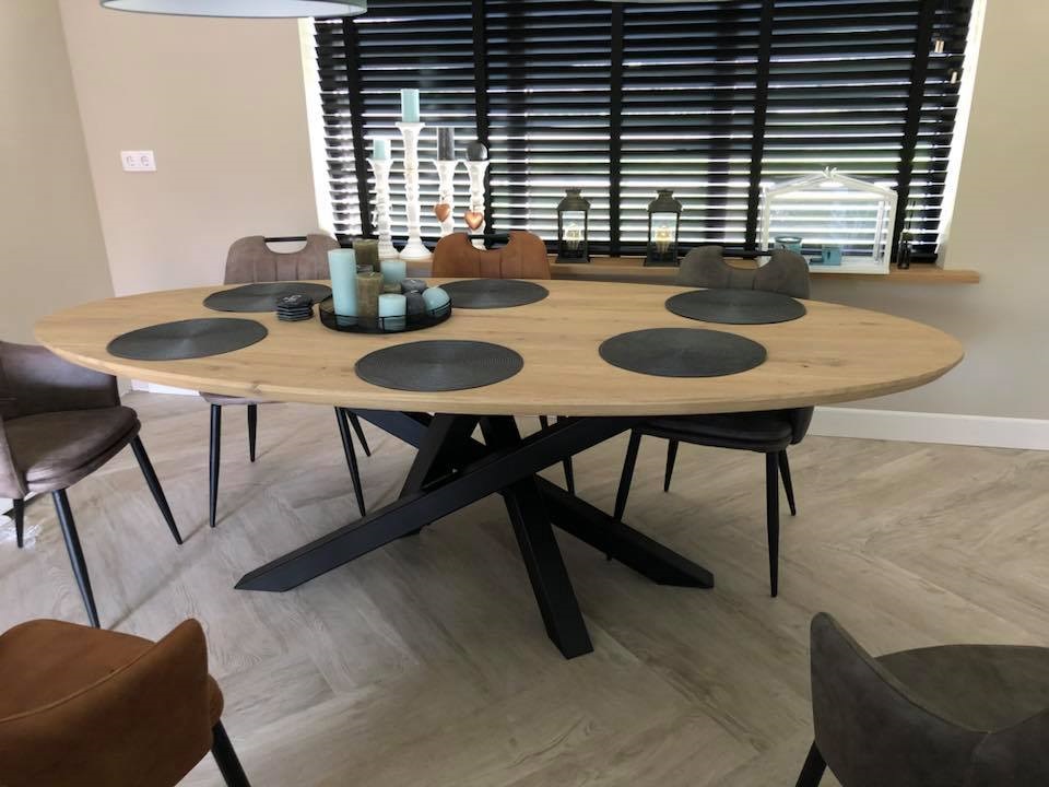 Eiken ovale tafel Sharon - Afbeelding 3