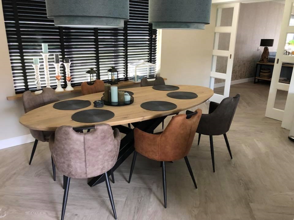 Eiken ovale tafel Sharon - Afbeelding 2