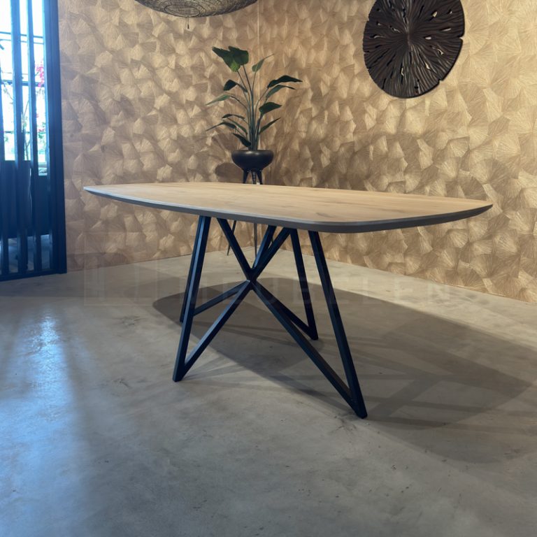 Eiken Deens ovale tafel Steffina - Afbeelding 2