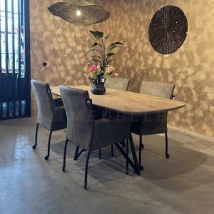 Eiken Deens ovale tafel Steffina