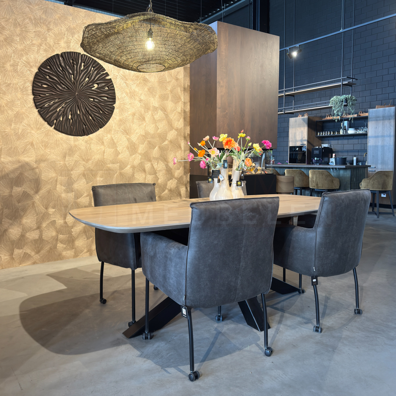 Eiken Deens ovale tafel Theo - Afbeelding 3