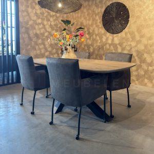 Eiken Deens ovale tafel Theo