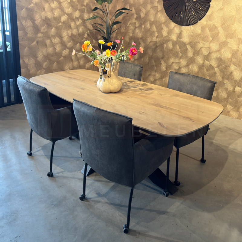 Eiken Deens ovale tafel Theo - Afbeelding 5