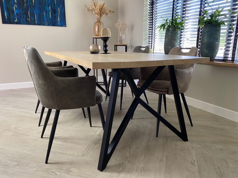 Eiken tafel Vlinder - Afbeelding 2