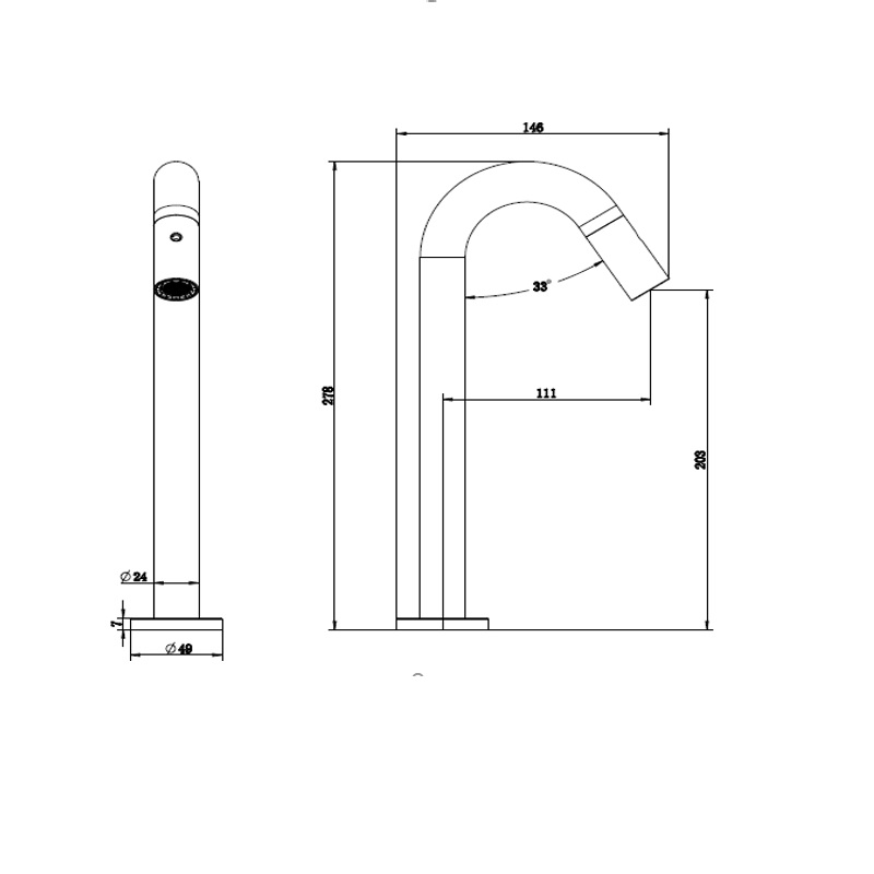 Plieger Lupo toiletkraan verhoogd - Afbeelding 5