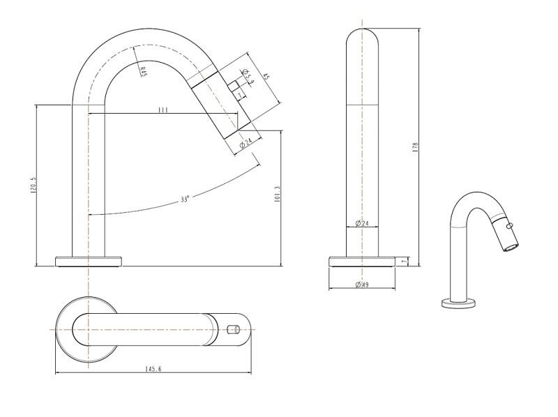 Plieger Lupo toiletkraan - Afbeelding 5