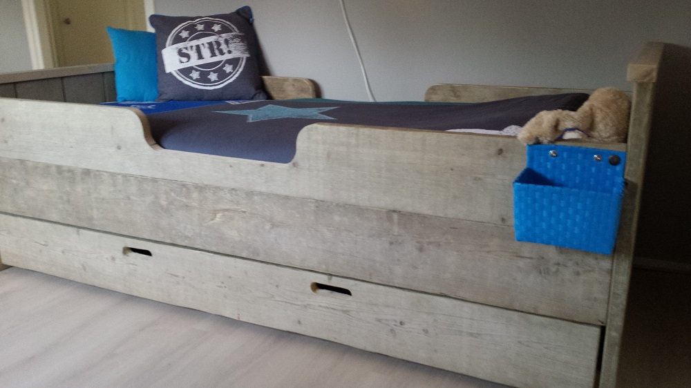 Steigerhouten Bed Finn - Afbeelding 2