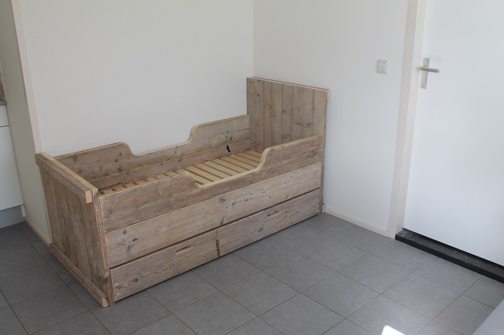 Steigerhouten Bed Max met Extra Bed - Afbeelding 2
