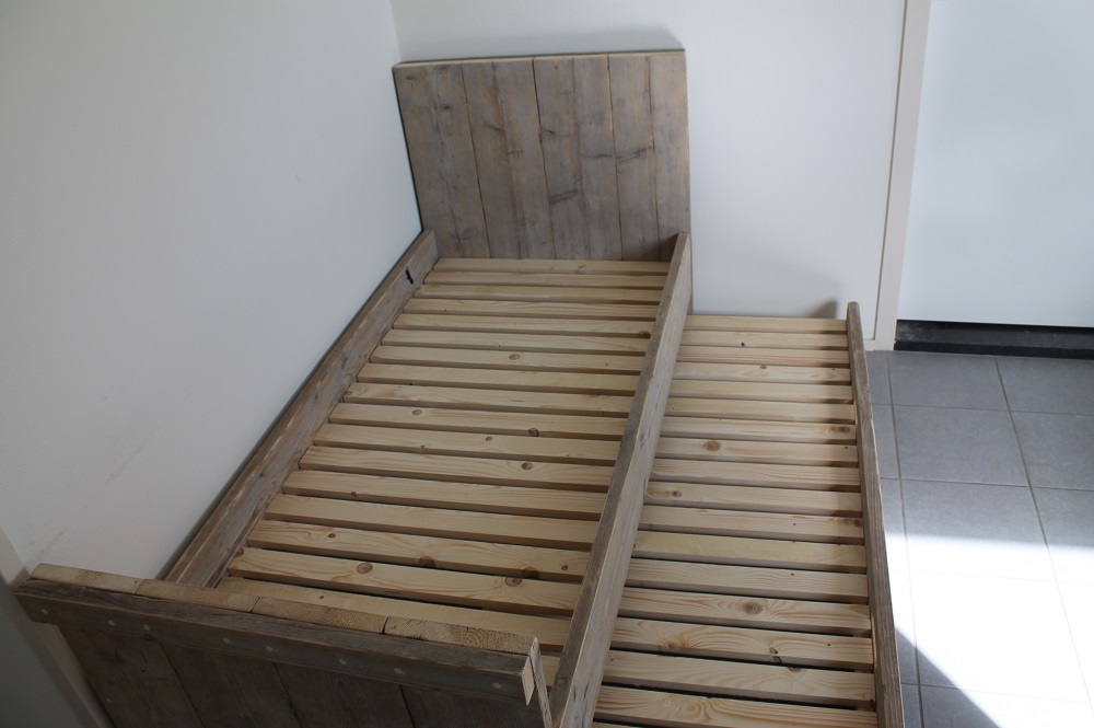 Steigerhouten Bed Nikolas met Extra Bed - Afbeelding 7