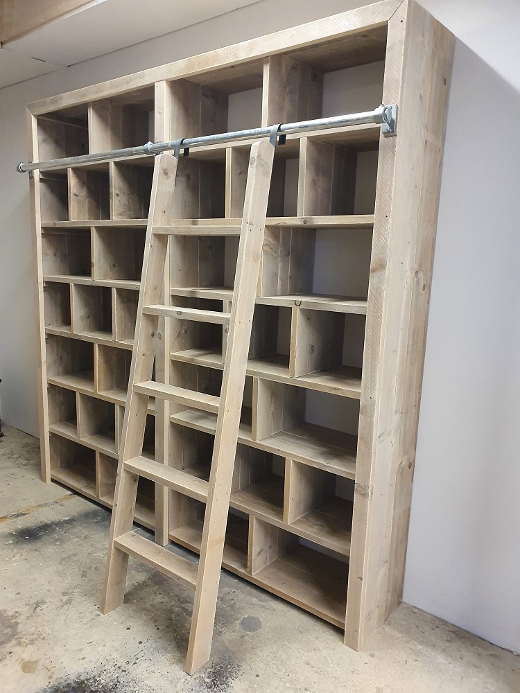 Steigerhouten Boekenkast Elroy - Afbeelding 3