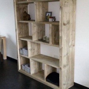 Steigerhouten Boekenkast Kubus