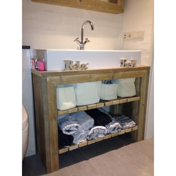 Steigerhouten Sidetable Madelon - Afbeelding 4