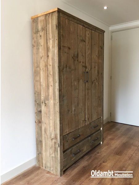 Steigerhouten Kledingkast Remco - Afbeelding 2
