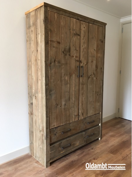 Steigerhouten Kledingkast Remco - Afbeelding 3