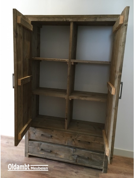 Steigerhouten Kledingkast Remco - Afbeelding 5